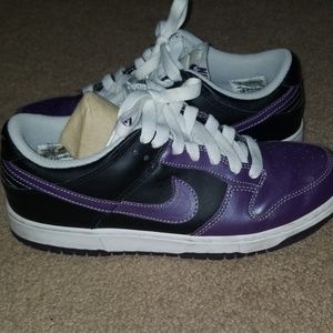 Purple and black Nike Dunks